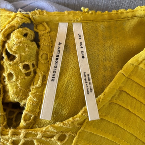 Anthropologie Clementine Eyelet Blouse Sz 4 - Picture 6 of 9